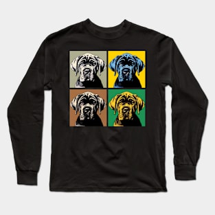 Pop Retro Neapolitan Mastiff Art - Cute Puppy Long Sleeve T-Shirt